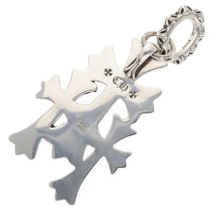 Chrome Hearts 3 CH Crs Lrg Triple CH Cross Large Silver Necklace Top — view 2