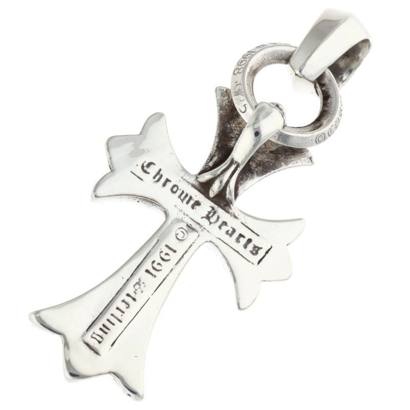Chrome Hearts CH Crs Sml Bale Small CH Cross Silver Necklace Top — view 2