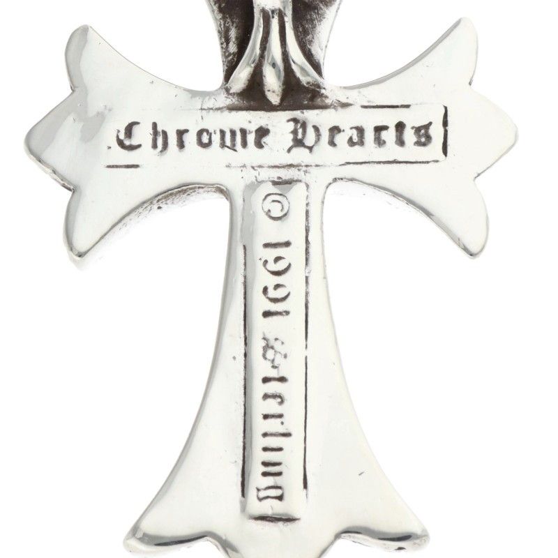 Chrome Hearts CH Crs Sml Bale Small CH Cross Silver Necklace Top — view 3