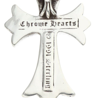 Chrome Hearts CH Crs Sml Bale Small CH Cross Silver Necklace Top — view 3