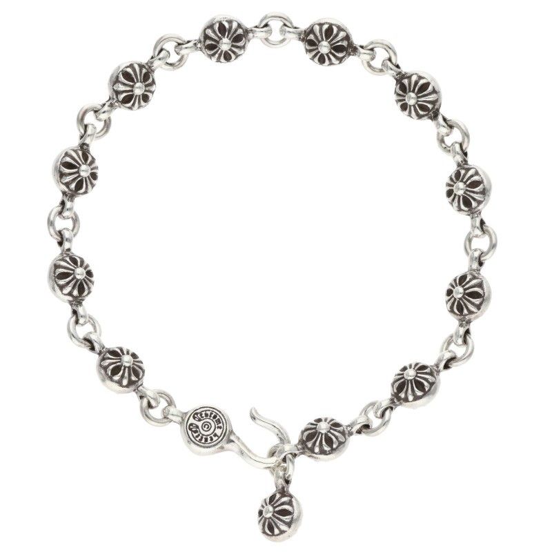 Chrome Hearts No1 Ball 1 Cross Silver Bracelet — view 2