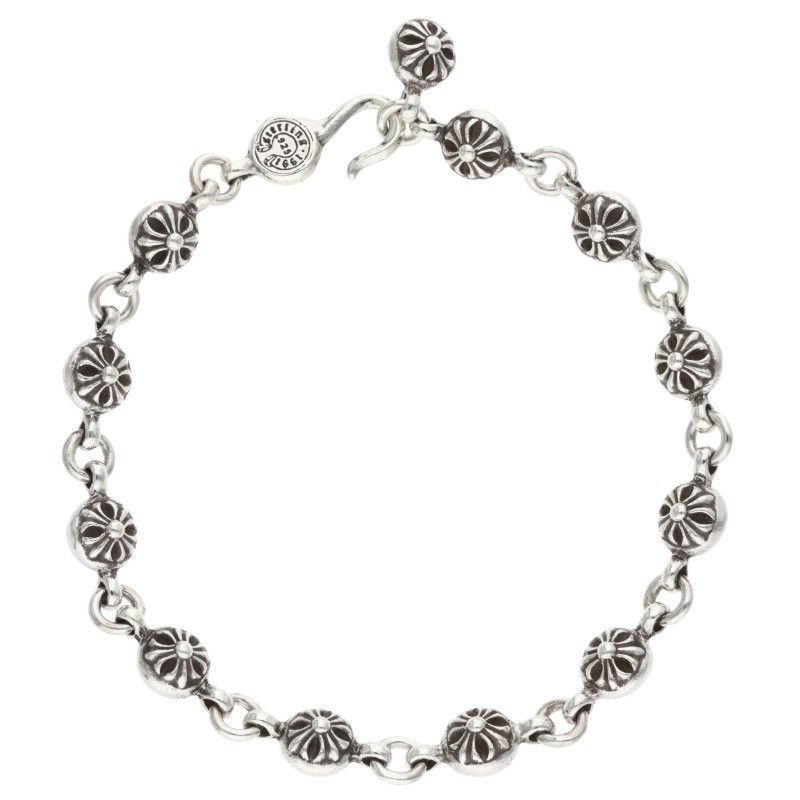 Chrome Hearts No1 Ball 1 Cross Silver Bracelet