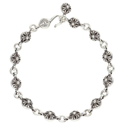 Chrome Hearts No1 Ball 1 Cross Silver Bracelet