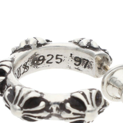 Chrome Hearts Hoop Cross Sml Band Silver Earrings — view 4