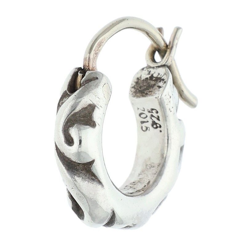 Chrome Hearts Tny Hoop Scrl Thai Nice Kroll Silver Earrings