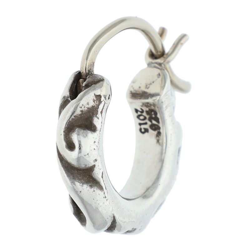 Chrome Hearts Tny Hoop Scrl Thai Nice Kroll Silver Earrings