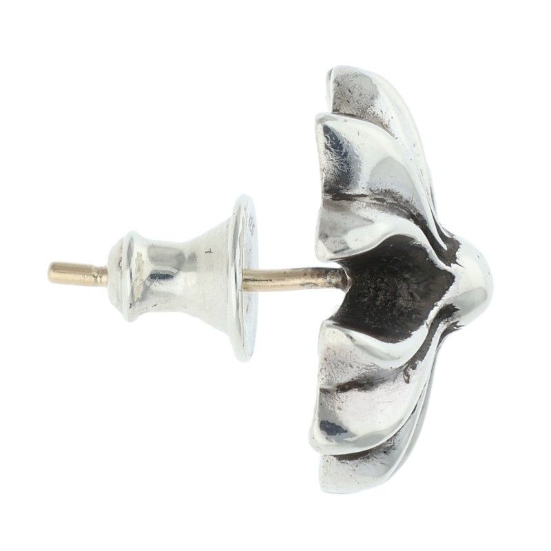 Chrome Hearts Lrg CH Pls Large CH Plus Stud Silver Earrings — view 4