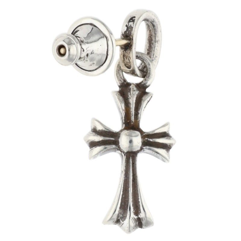 Chrome Hearts Bby Pprchn Baby Fat Drop Silver Earrings — view 2