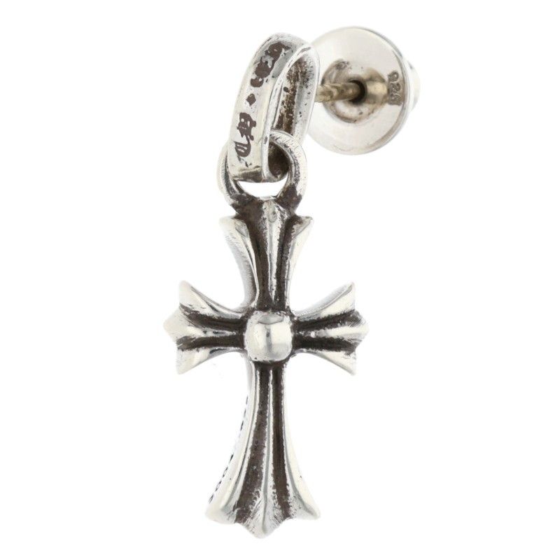 Chrome Hearts Bby Pprchn Baby Fat Drop Silver Earrings