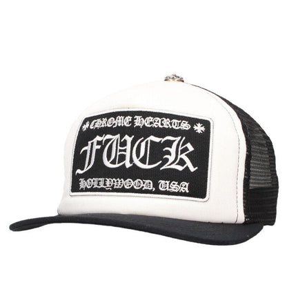 Chrome Hearts Trucker Cap Truck Khaki Cap Fuck Mesh Hat with Patch Cross Ball