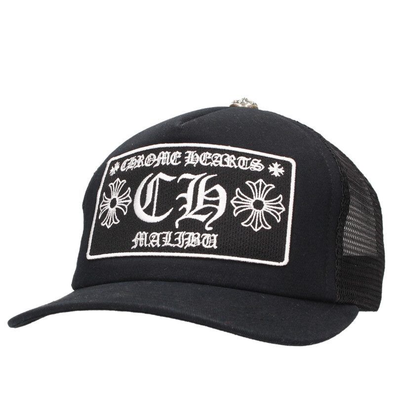 Chrome Hearts Trucker Cap Truck Khaki Cap Malibu Limited CH Mesh Hat with Patch