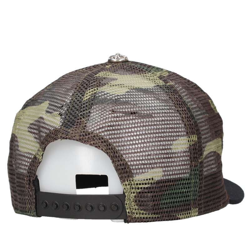 Chrome Hearts Trucker Cap Truck Khaki Cap CH Camouflage Mesh Hat with Patch — view 2