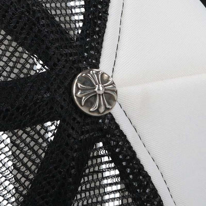 Chrome Hearts Trucker Cap Truck Khaki Mesh Hat with Triple Cross Embroidery — view 5