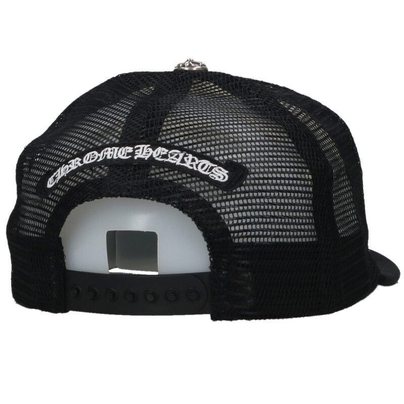 Chrome Hearts Trucker Cap Truck Khaki Mesh Hat with Triple Cross Embroidery — view 2