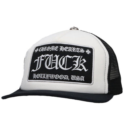 Chrome Hearts Trucker Cap Truck Khaki Cap Fuck Mesh Hat with Patch Cross Ball