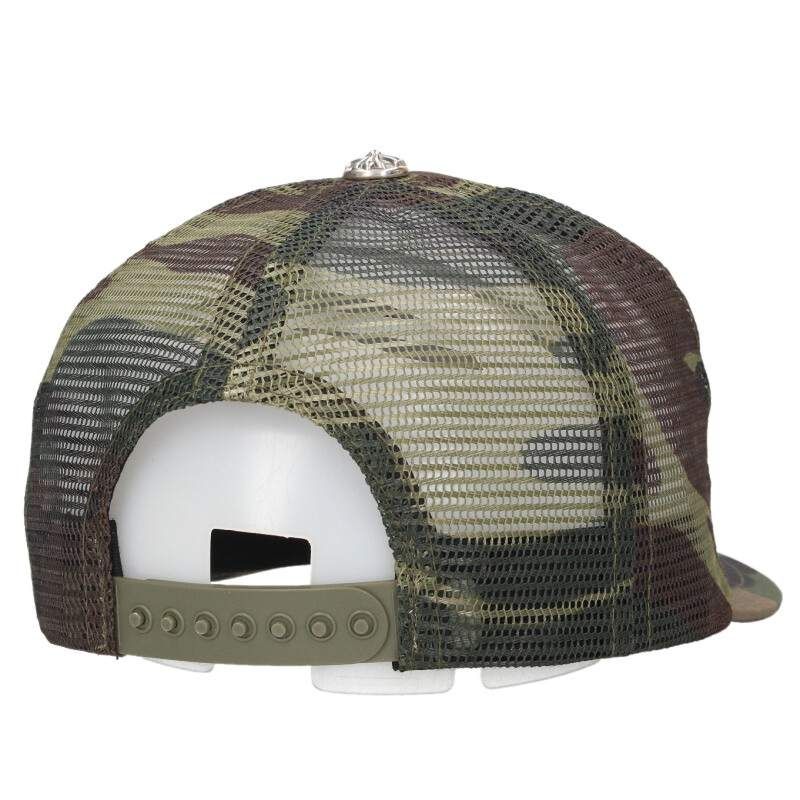 Chrome Hearts Trucker Cap Truck Khaki Cap CH Camouflage Mesh Hat with Patch — view 2