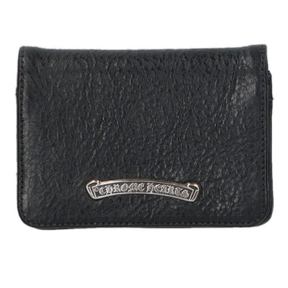 Chrome Hearts Crd Arch Logo Plate 3 Pocket Leather Card Case