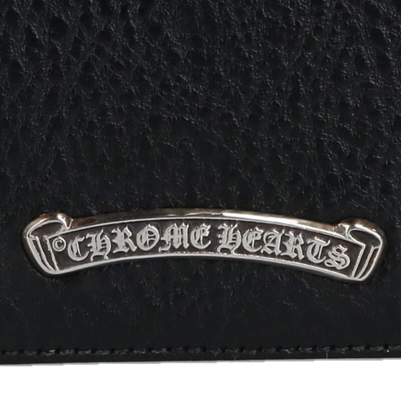 Chrome Hearts Crd Arch Logo Plate 3 Pocket Leather Card Case — view 5