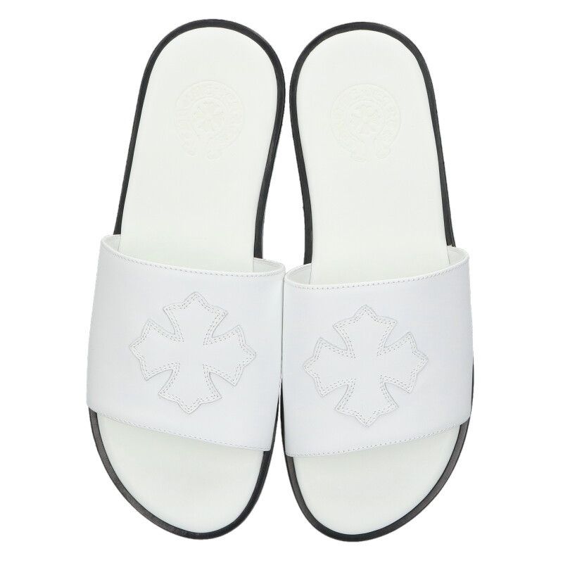 Chrome Hearts CH Slide Leather CH Plus Patch Sandals — view 5