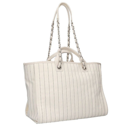 Chanel Deauville GM Logo Embroidery Canvas 2-Way Handbag — view 2