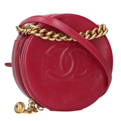 Chanel CC Logo Round Chain Shoulder Bag