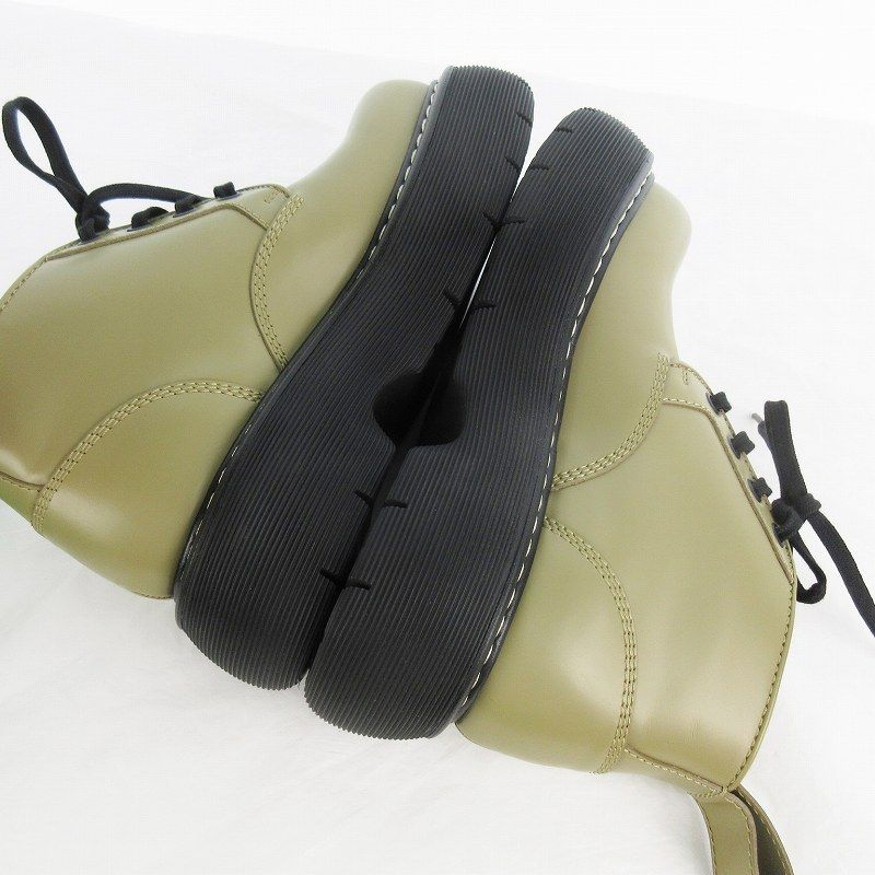Bottega Veneta 35 the Bounce Short Boots Lace Up Shoes Leather Beige Black — view 9