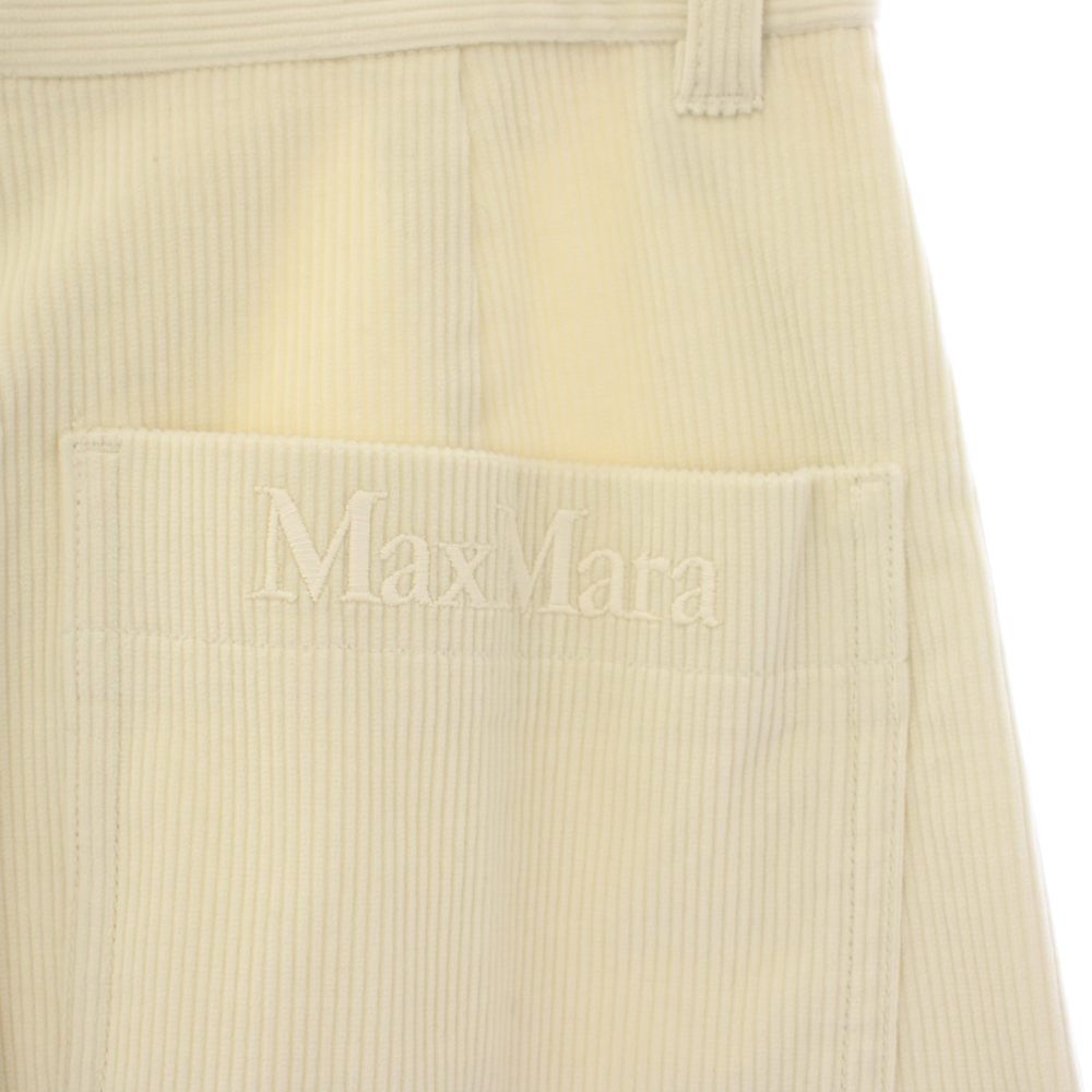 Max Mara Wide Pants Corduroy 38 Ivory — view 6