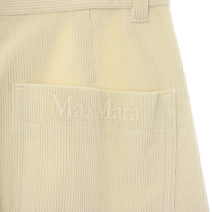 Max Mara Wide Pants Corduroy 38 Ivory — view 6