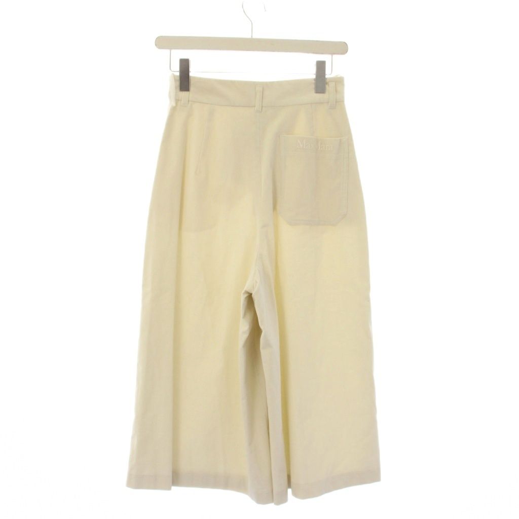 Max Mara Wide Pants Corduroy 38 Ivory — view 2
