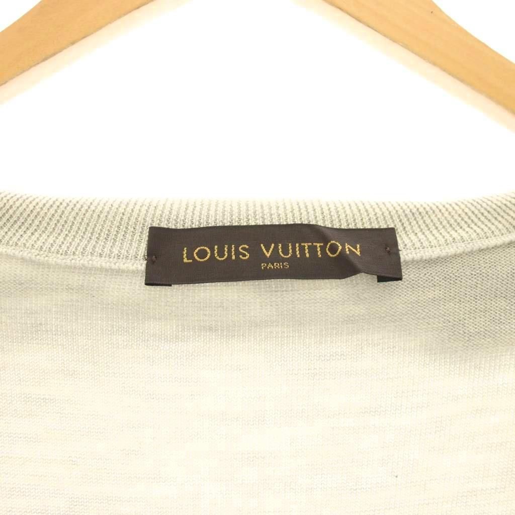 Louis Vuitton Knit Jacket Zip Up Elbow Patch Long Sleeve Silk Blend XS Light — view 4