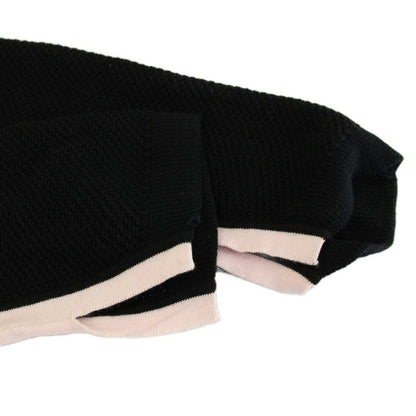 Chanel Sports Line Mesh Cardigan Knit CC Logo Long Sleeve 42 Black Pink YM — view 6