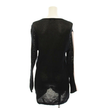 Chanel Sports Line Mesh Cardigan Knit CC Logo Long Sleeve 42 Black Pink YM — view 2