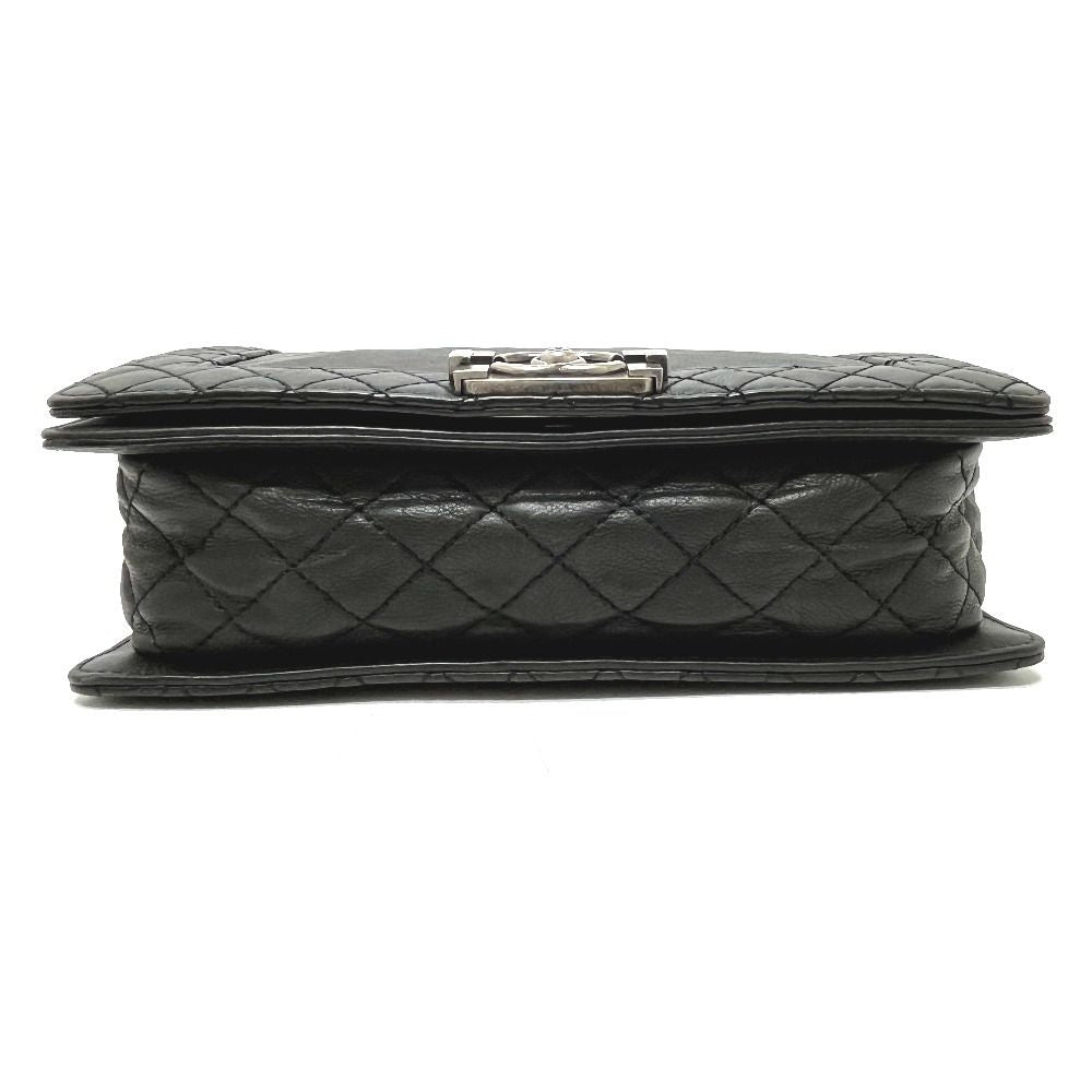 Chanel Shoulder Bag CC Logo Calfskin Black — view 5