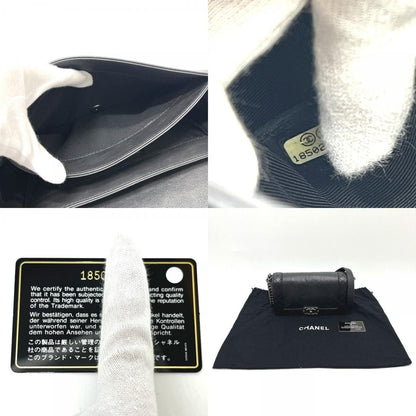 Chanel Shoulder Bag CC Logo Calfskin Black — view 9