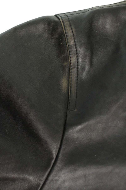 Dior Vintage Processed Hooded Zip Up Leather Jacket 46 — view 3