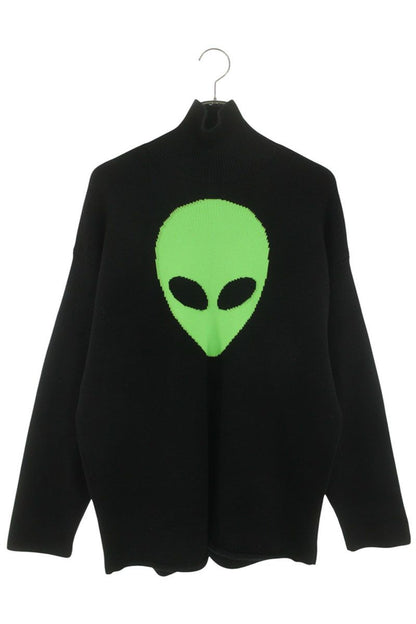 Balenciaga Alien Embroidery High Neck Knit XS Sweater