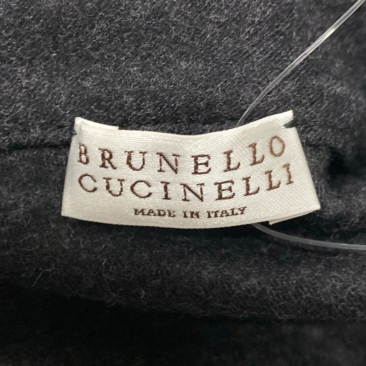 Brunello Cucinelli Dress S Black High Neck Short Sleeve Knee Length — view 3