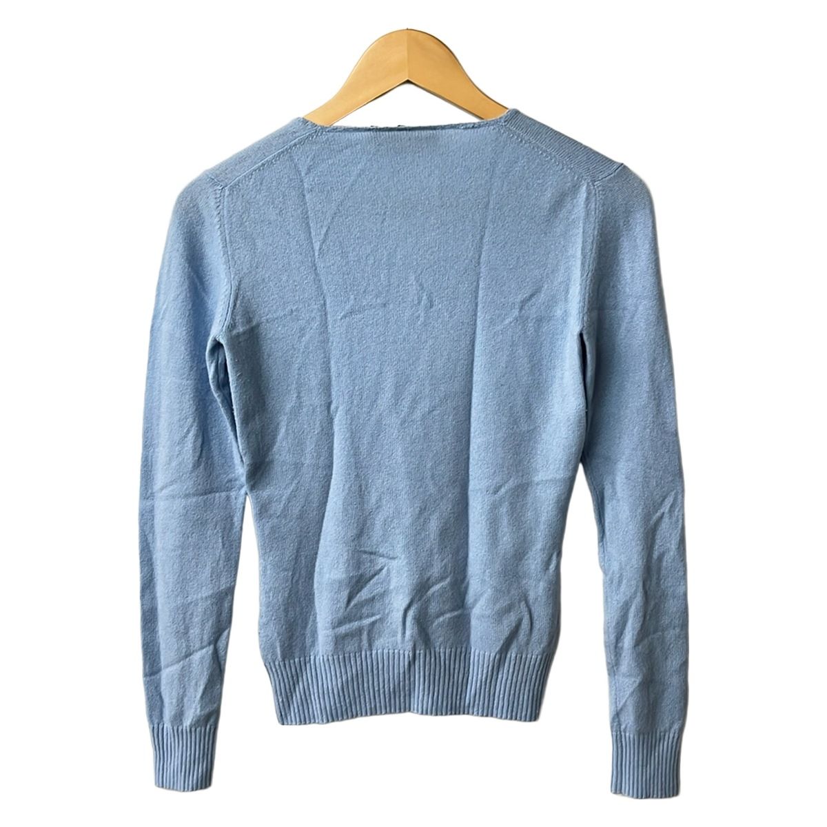 Loro Piana Long Sleeve Sweater 38 S Light Blue Neck Cashmere Baby — view 2