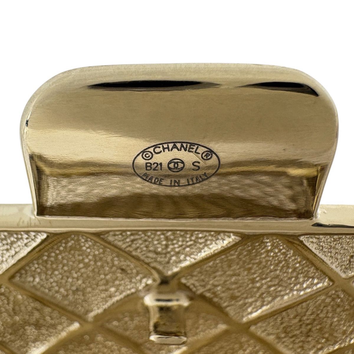 Chanel Quilted Bag Motif Necklace CC Logo Long 2 Row Leather Faux Pearl Gold — view 7