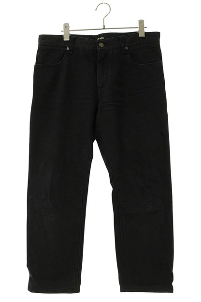 Fendi Agzo Back Logo Patch Slim Denim Pants