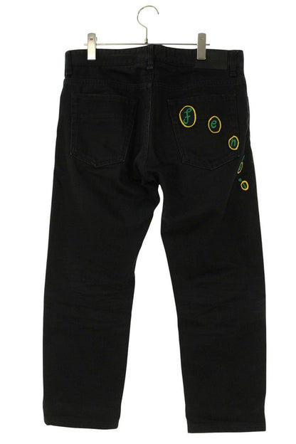 Fendi Agzo Back Logo Patch Slim Denim Pants — view 2
