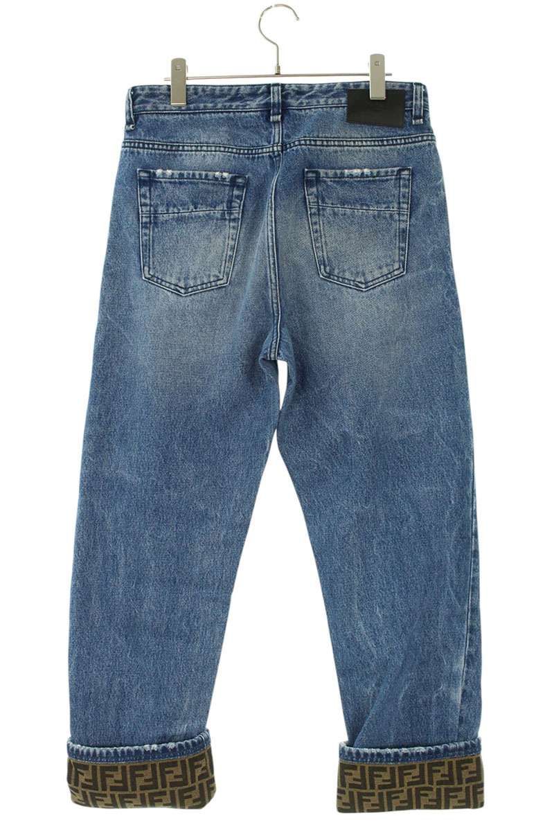 Fendi Aaho Rollup Zucca Pattern Pants — view 2