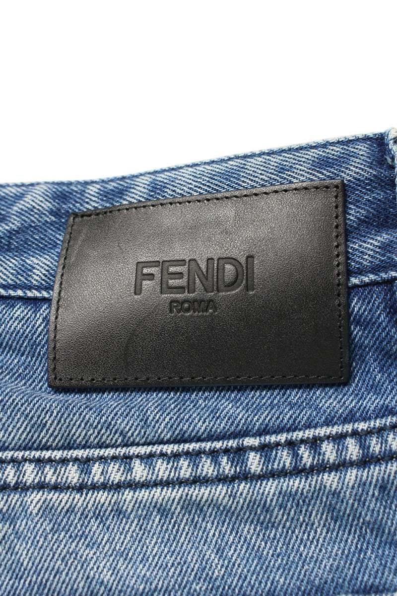 Fendi Aaho Rollup Zucca Pattern Pants — view 3