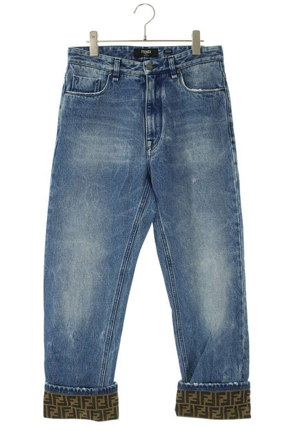 Fendi Aaho Rollup Zucca Pattern Pants