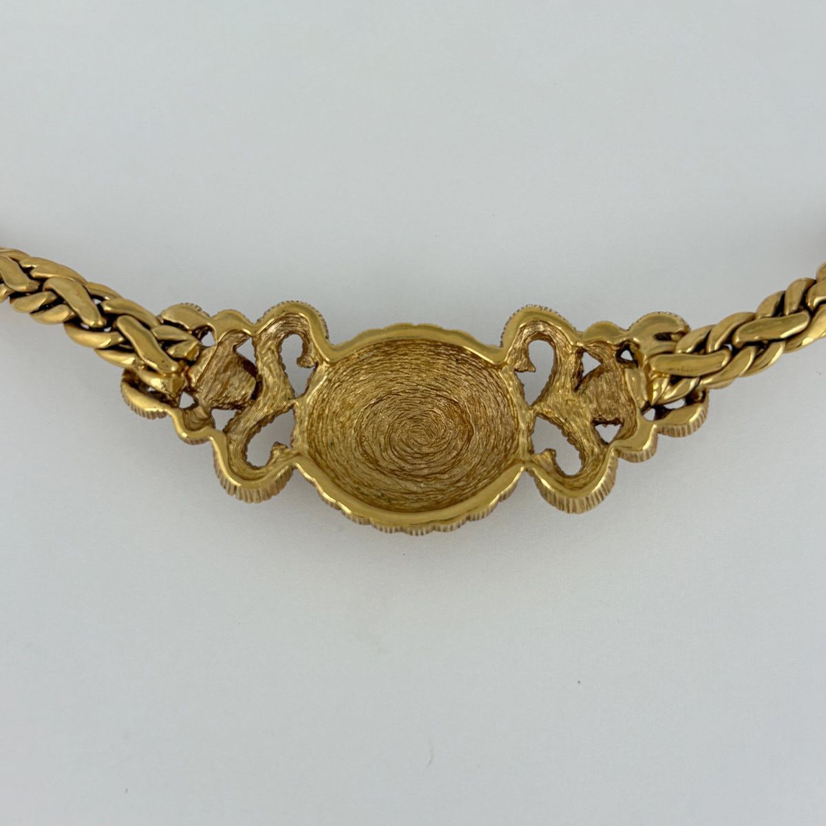 Dior Line Stone Necklace Gold Plated — view 2