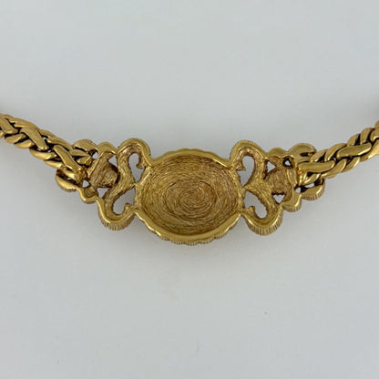 Dior Line Stone Necklace Gold Plated — view 2