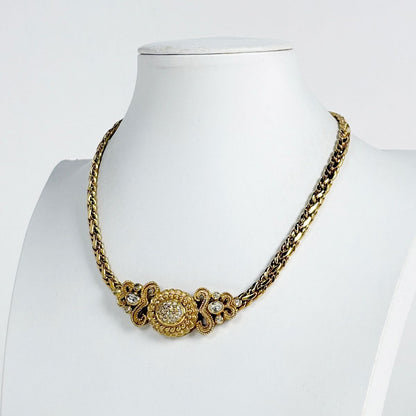 Dior Line Stone Necklace Gold Plated — view 4