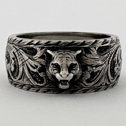 Gucci Tiger Head Ring 925 Sterling Silver