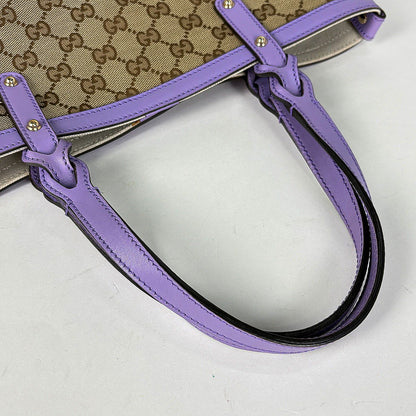 Gucci GG Pattern Tote Canvas Purple Beige — view 5