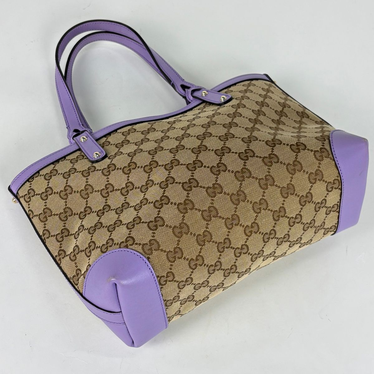 Gucci GG Pattern Tote Canvas Purple Beige — view 2